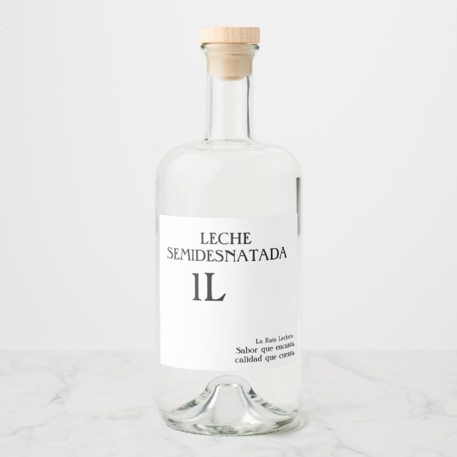 Botella de leche semidesnatada 1L. (Frente)