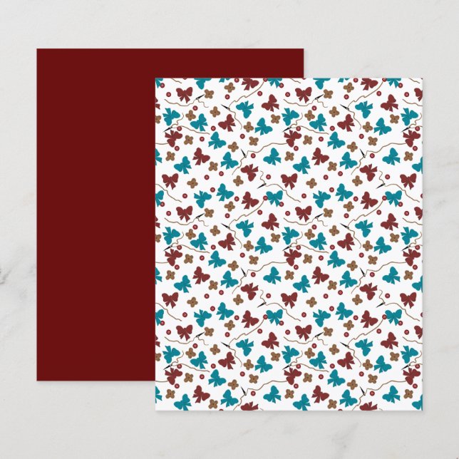 Botões Arcos Teal Red Brown Scrapbook Paper (Frente/Verso)