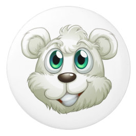 Botões Cerâmicos Cute Polar Bear