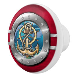 Botões de Gaveta de Porthole Náutica