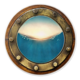 Botões de Gaveta de Porthole Náutica