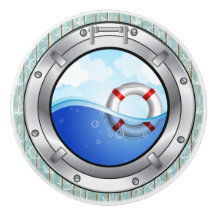 Botões de Gaveta de Porthole Náutica