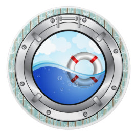 Botões de Gaveta de Porthole Náutica
