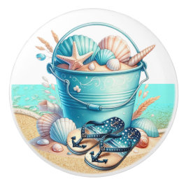Botões de Gaveta do Shell do Mar de Praia - SRF