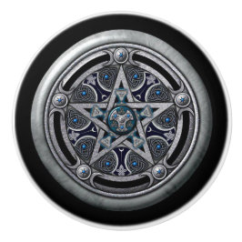 Botões de porta: Pentacle de prata