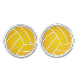 Botões De Punho Cufflinks Redondos da Bola de Polo Água