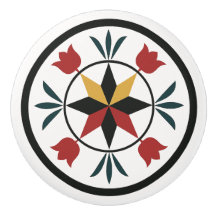 Botões de Sinal Hex Holandês (8 Pt Star Tulips Pen