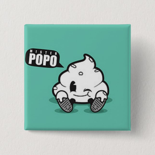 Boton Cuadrado- Mr. Popo (Frente)
