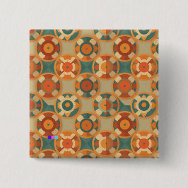 BÓTON QUADRADO 5.08CM ヴィンテージの魅力が詰まった、レトロな模様