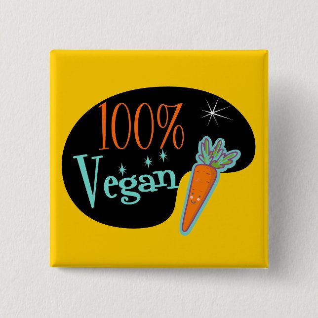 Bóton Quadrado 5.08cm 100% Vegan (Frente)