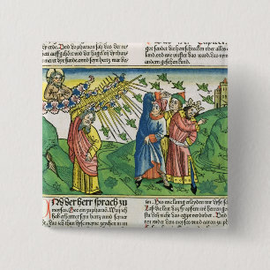 Bóton Quadrado 5.08cm 10:1 do êxodo - 20 os sete pragas de Egipto: o pla