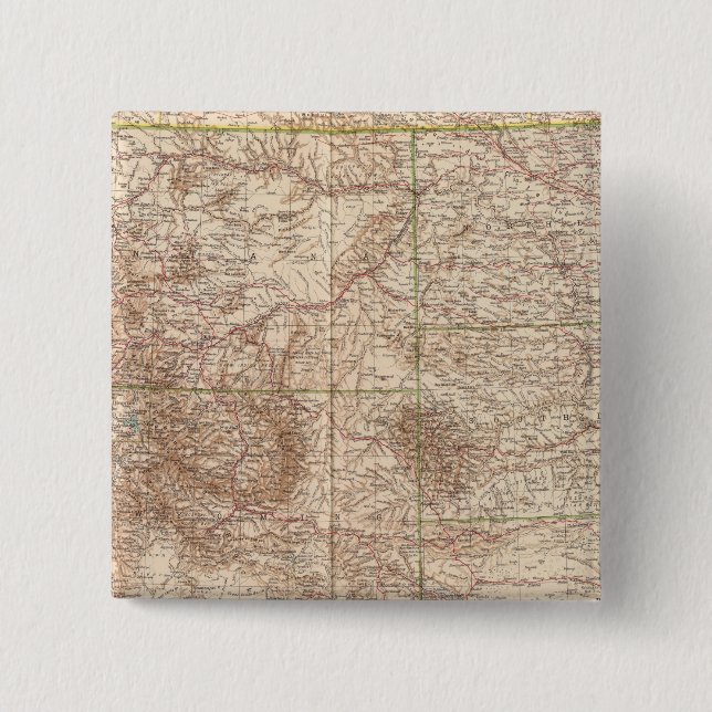 Bóton Quadrado 5.08cm 13637 Mont, ND, SD, Wyo, Neb (Frente)