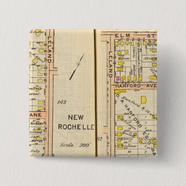 Bóton Quadrado 5.08cm 142143 Nova Rochelle (Frente)