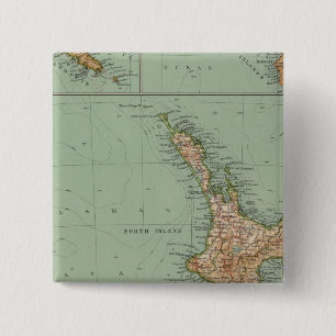 Bóton Quadrado 5.08cm 169 Nova Zelândia, Havaí, Tasmânia