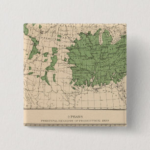 Bóton Quadrado 5.08cm 174 Maçãs, peras, regiões principais
