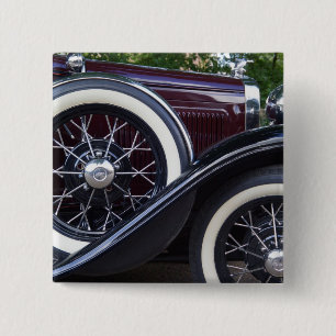 Bóton Quadrado 5.08cm 1930 Ford A Carro Clássico
