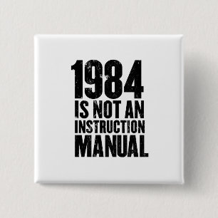 Bóton Quadrado 5.08cm 1984 não são um botão do manual da instrução