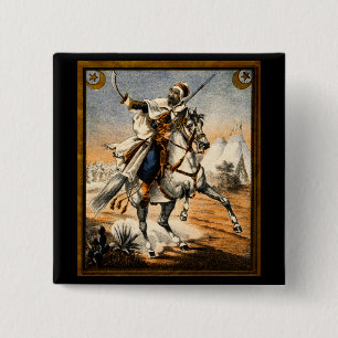 Bóton Quadrado 5.08cm 19o C. Guerreiro árabe