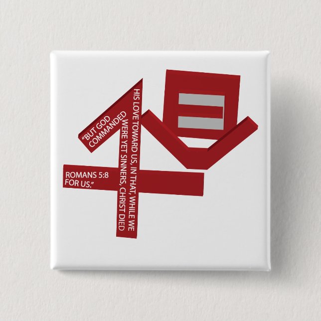 Bóton Quadrado 5.08cm 1Love (Frente)