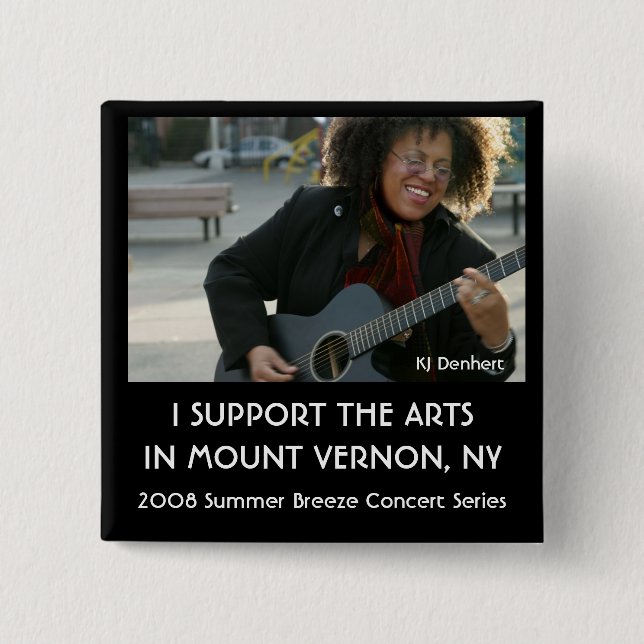 Bóton Quadrado 5.08cm 2008 séries do concerto da brisa do verão (Frente)