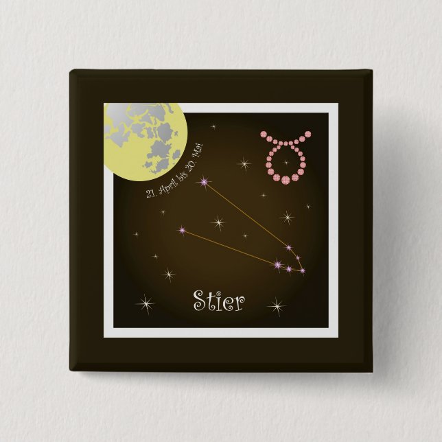 Bóton Quadrado 5.08cm 21 de abril bis 20. Mai Buttons (Frente)