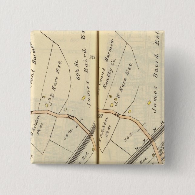 Bóton Quadrado 5.08cm 222223 Harrison, Mamaroneck (Frente)