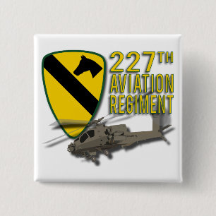Bóton Quadrado 5.08cm 227th Regimento Apache da aviação