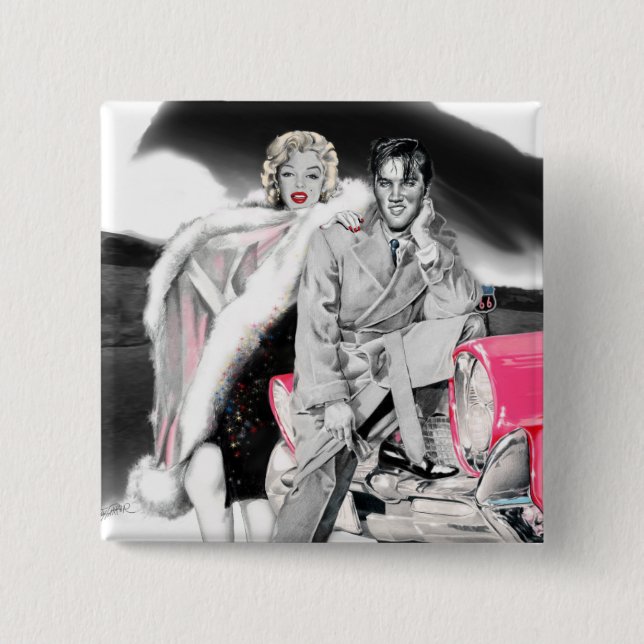 Bóton Quadrado 5.08cm 2 para a estrada 2 (Frente)