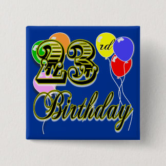 Bóton Quadrado 5.08cm 2á mercadoria feliz do aniversário