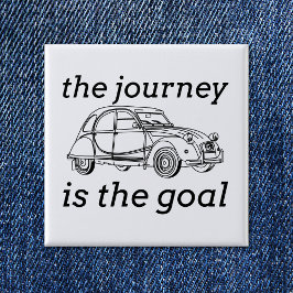 Bóton Quadrado 5.08cm 2CV Deux Chevaux A Viagem É O Objetivo