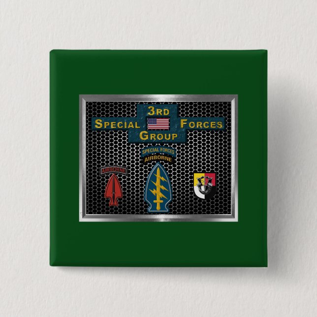 Bóton Quadrado 5.08cm 3º grupo de operações especiais (SOF) (Frente)