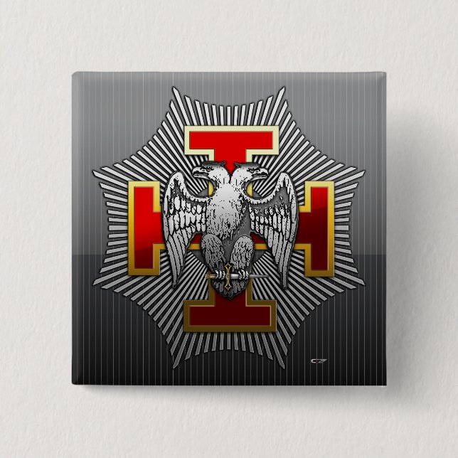 Bóton Quadrado 5.08cm 30: Knight Kadosh (Frente)