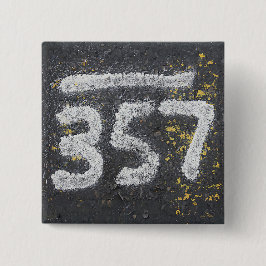 Bóton Quadrado 5.08cm 357 Número de Pedreiro e Número de Anjo