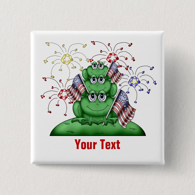 Bóton Quadrado 5.08cm 4º - Botão Quadrado (Frente)