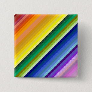 Bóton Quadrado 5.08cm 42 Stripes Espectro Arco-Íris