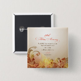 Bóton Quadrado 5.08cm 50º Aniversário de Casamento, Senhor Abençoe e Gua