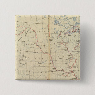 Bóton Quadrado 5.08cm 59 Rios navegáveis, rotas 1890