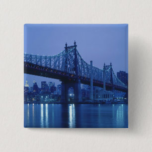 Bóton Quadrado 5.08cm 59th Street Bridge, Nova York, EUA