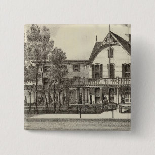 Bóton Quadrado 5.08cm 5 Avenue House, Ocean Beach, NJ