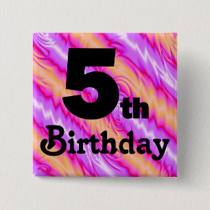 Bóton Quadrado 5.08cm 5o Aniversário
