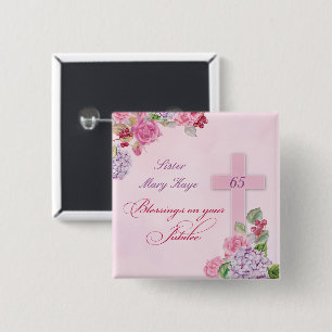 Bóton Quadrado 5.08cm 65.º aniversário da vida religiosa freira católica