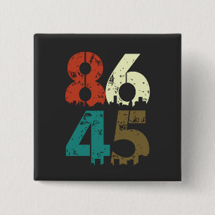 Bóton Quadrado 5.08cm 8645 Anti-Trump Político