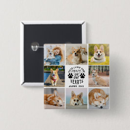 Bóton Quadrado 5.08cm 8 Foto Collage Pet Memorial