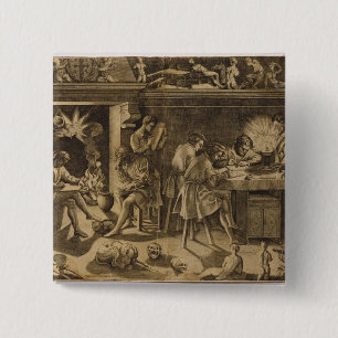 Bóton Quadrado 5.08cm A academia de Baccio Bandinelli, 1547