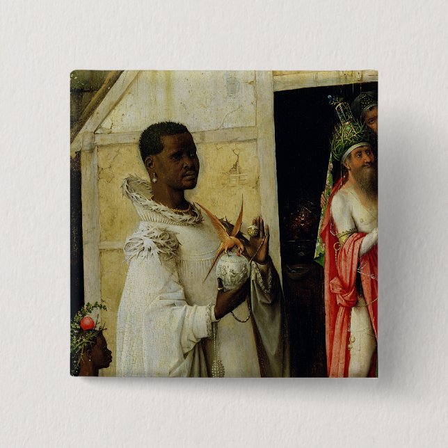 Bóton Quadrado 5.08cm A adoração dos Magi (Frente)