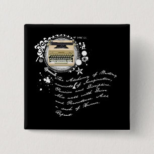 Bóton Quadrado 5.08cm A alquimia da escrita