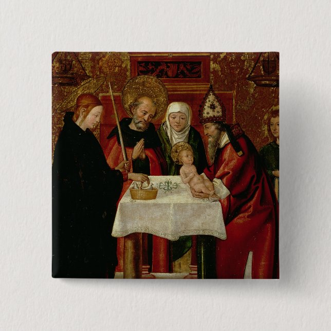 Bóton Quadrado 5.08cm A apresentação da circuncisão no templo (Frente)