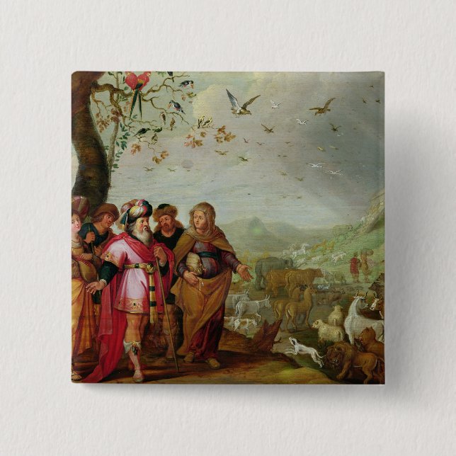 Bóton Quadrado 5.08cm A arca de Noah (Frente)