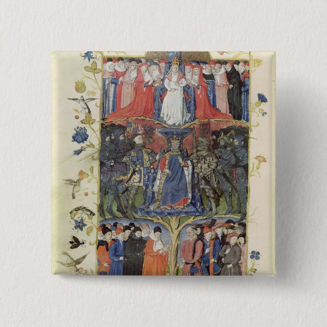 Bóton Quadrado 5.08cm A árvore das batalhas (Frente)