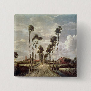 Bóton Quadrado 5.08cm A avenida em Middelharnis, 1689